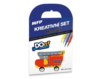 ZESTAW KREATYWNY STRAŻ POŻARNA FLAMASTRY OBRAZEK
