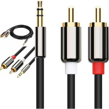 KABEL MINI JACK 2x RCA CHINCH 1.5M STEREO GOLD HQ