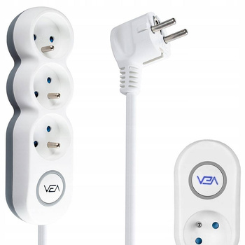 PRZEDŁUŻACZ ELEKTRYCZNY SIECIOWY 3 GNIAZDA 5M