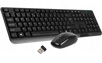 ZESTAW KLAWIATURA + MYSZ BEZPRZEWODOWA MYSZKA KEYBOX 2 RF NANO PC LAPTOPA