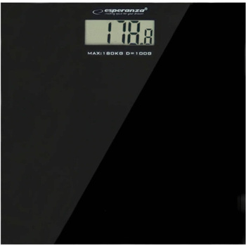 WAGA ŁAZIENKOWA ELEKTORNICZNA SZKLANA DOKŁADANA CZARNA WYTRZYMAŁA CYFROWA