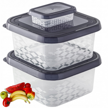 ZESTAW POJEMNIKÓW NA ŻYWNOŚĆ 3szt x2 1.25L x1 0.1L