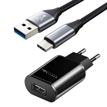 SZYBKA ŁADOWARKA IQ USB ZESTAW KABEL USB - C 2m