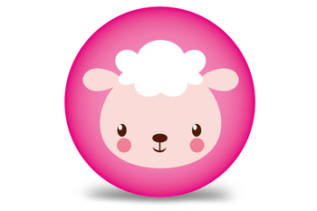 PIŁKA GUMOWA DLA DZIECI PVC 230 MM - OWIECZKA