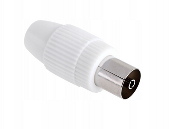 WTYK ANTENOWY SKRĘTNY TYP GRECKI ŻEŃSKI DO TV PLASTIKOWY ZŁĄCZE DO PRZEWODU