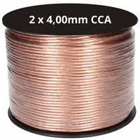 KABEL GŁOŚNIKOWY PRZEWÓD GRUBY DWUŻYŁOWY CAR - AUDIO 2 x 4,00mm 100M SZPULA