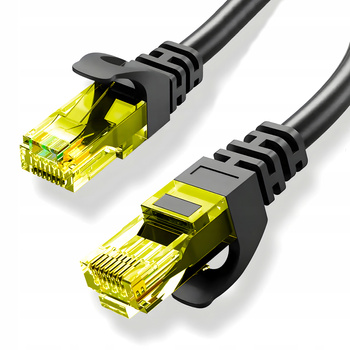 Kabel Sieciowy Lan Cat6 Przewód Internetowy Cat 6 UTP RJ45 Kat Czarny 2M