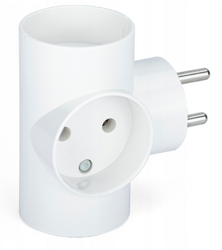 Rozgałęźnik Potrójny R-30 3 GNIAZDA Złodziejka Rozdzielacz Sieciowy