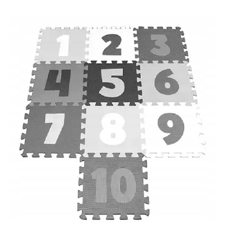 MATA PIANKOWA CYFRY PUZZLE KONTRASTOWA EDUKACYJNA