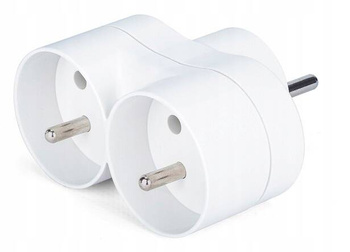 ROZGAŁĘŹNIK ZŁODZIEJKA 2 GNIAZDA R-270 PODWÓJNY Z UZIEMIENIEM