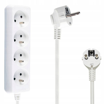 PRZEDŁUŻACZ LISTWA ZASILAJĄCA KABEL 4 GNIAZDA 1,5m
