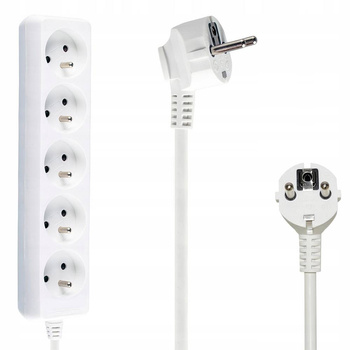 PRZEDŁUŻACZ LISTWA ZASILAJĄCA KABEL 5 GNIAZD 1,5m