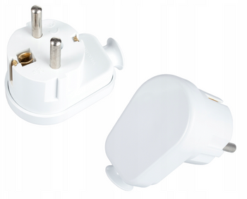 WTYCZKA KĄTOWA WTYK SIECIOWY ROZBIERALNA 2P+Z WT-16 BIAŁA