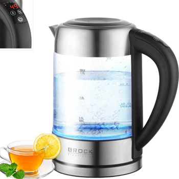 CZAJNIK ELEKTRYCZNY SZKLANY Z REGULACJĄ TEMP LED