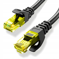 Kabel Sieciowy Lan Cat6 Przewód Internetowy Cat 6 UTP RJ45 Kat Czarny 1M