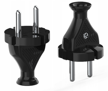 WTYCZKA PROSTA WTYK SIECIOWY ROZBIERALNY 2P WT-2 10A CZARNY