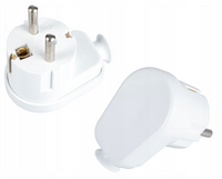 WTYCZKA KĄTOWA WTYK SIECIOWY ROZBIERALNA 2P+Z WT-16 BIAŁA