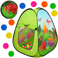 NAMIOT DOMEK IGLO Z 20 PIŁECZKAMI DINOZAUR ZIELONY