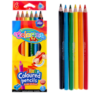 KREDKI TRÓJKĄTNE Z TEMPERÓWKĄ JUMBO 6 KOLORÓW