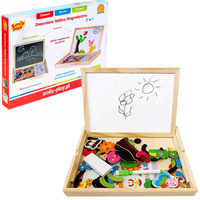 DREWNIANA TABLICA MAGNETYCZNA DWUSTRONNA AKCESORIA