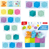 MIĘKKIE KLOCKI SENSORYCZNE ZWIERZĄTKA 11ELEMENTÓW