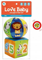  PIŁKA KOSTKA MATERIAŁOWA DZWONECZEK NAUKA ZOO