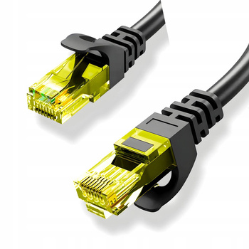 Kabel Sieciowy Lan Cat6 Przewód Internetowy Cat 6 UTP RJ45 Kat Czarny 50 M